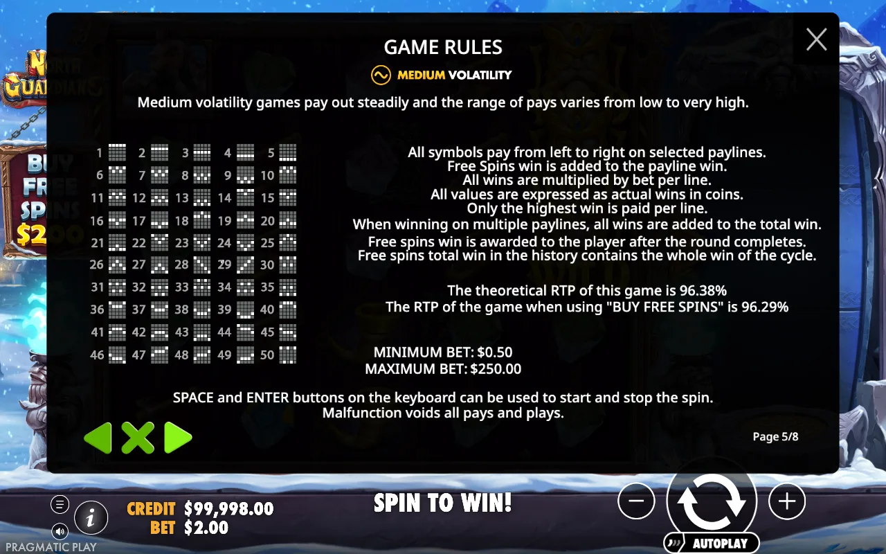 Game rules — North Guardians