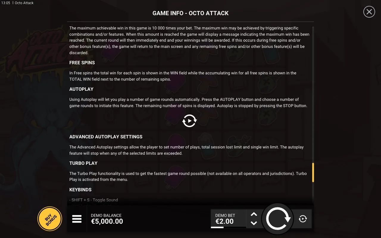 Free spins — Octo Attack
