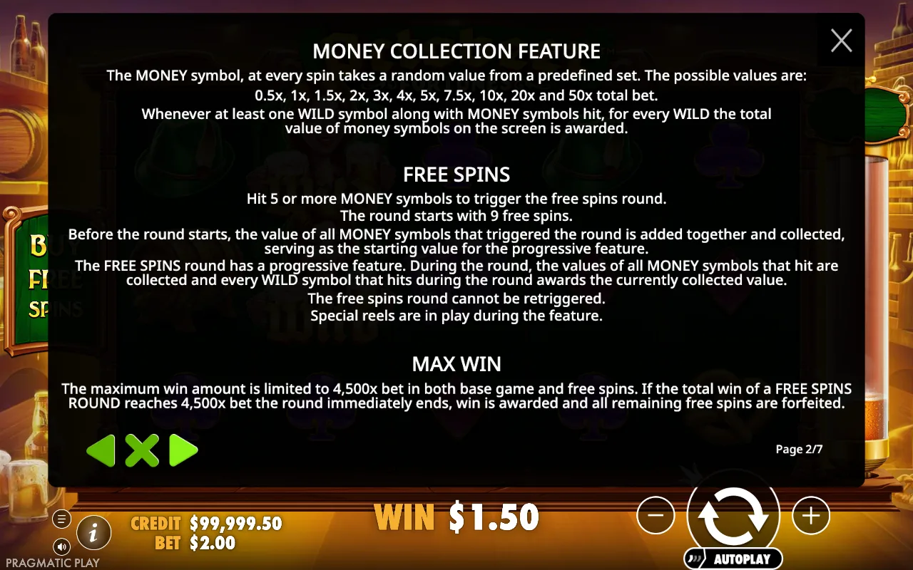 Money collection feature — Octobeer Fortunes