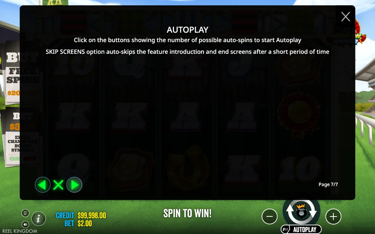 Autoplay — Odds on Winner