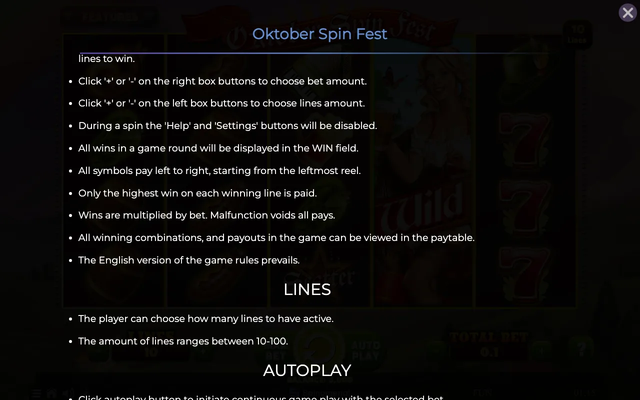 Game rules, page 4 — Oktober Spin Fest