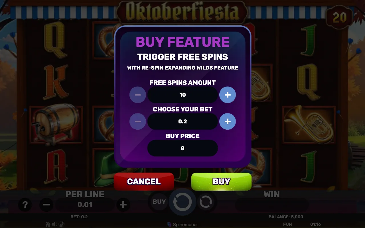 Buying the feature — Oktoberfiesta
