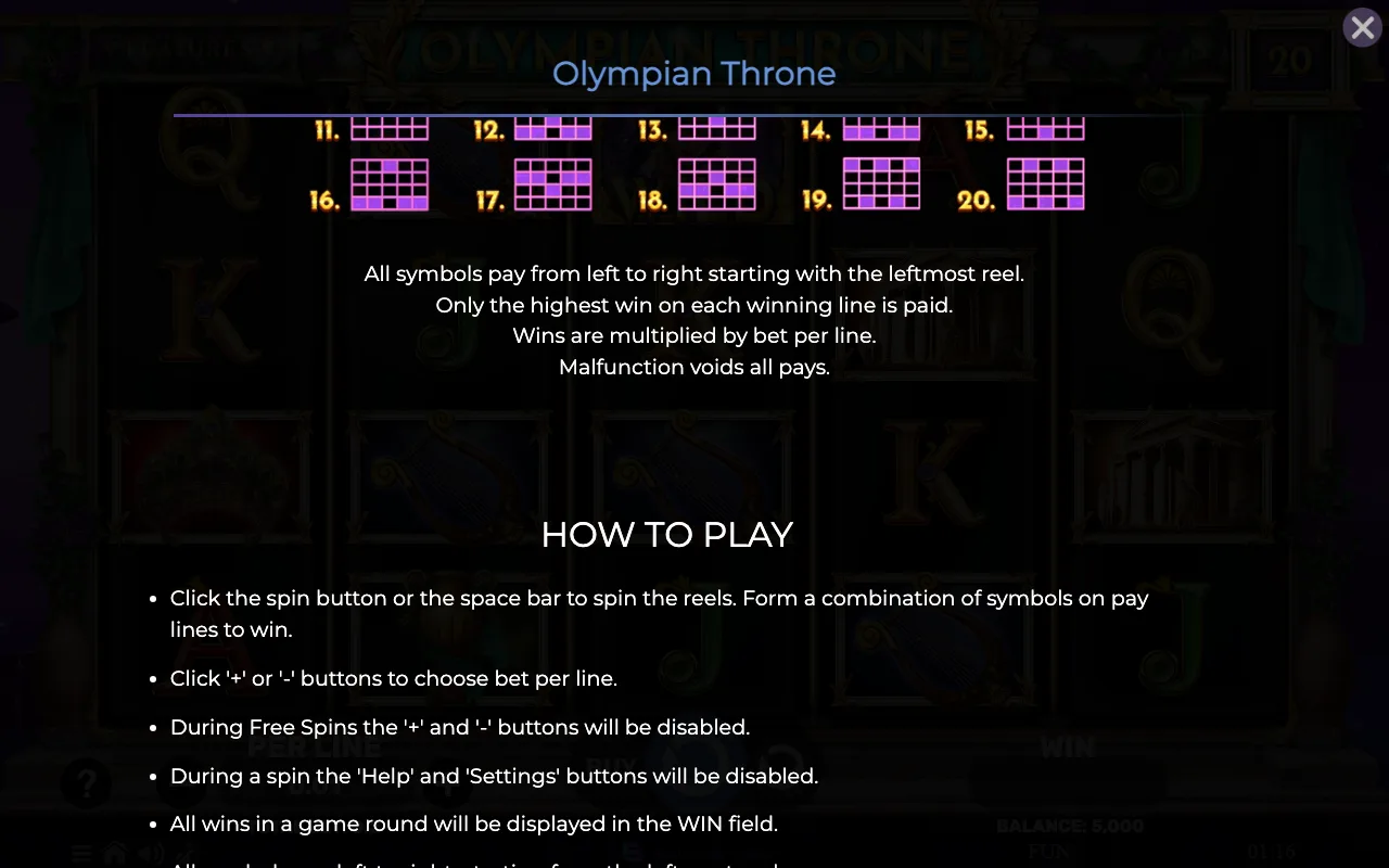 Game rules, page 6 — Olympian Throne