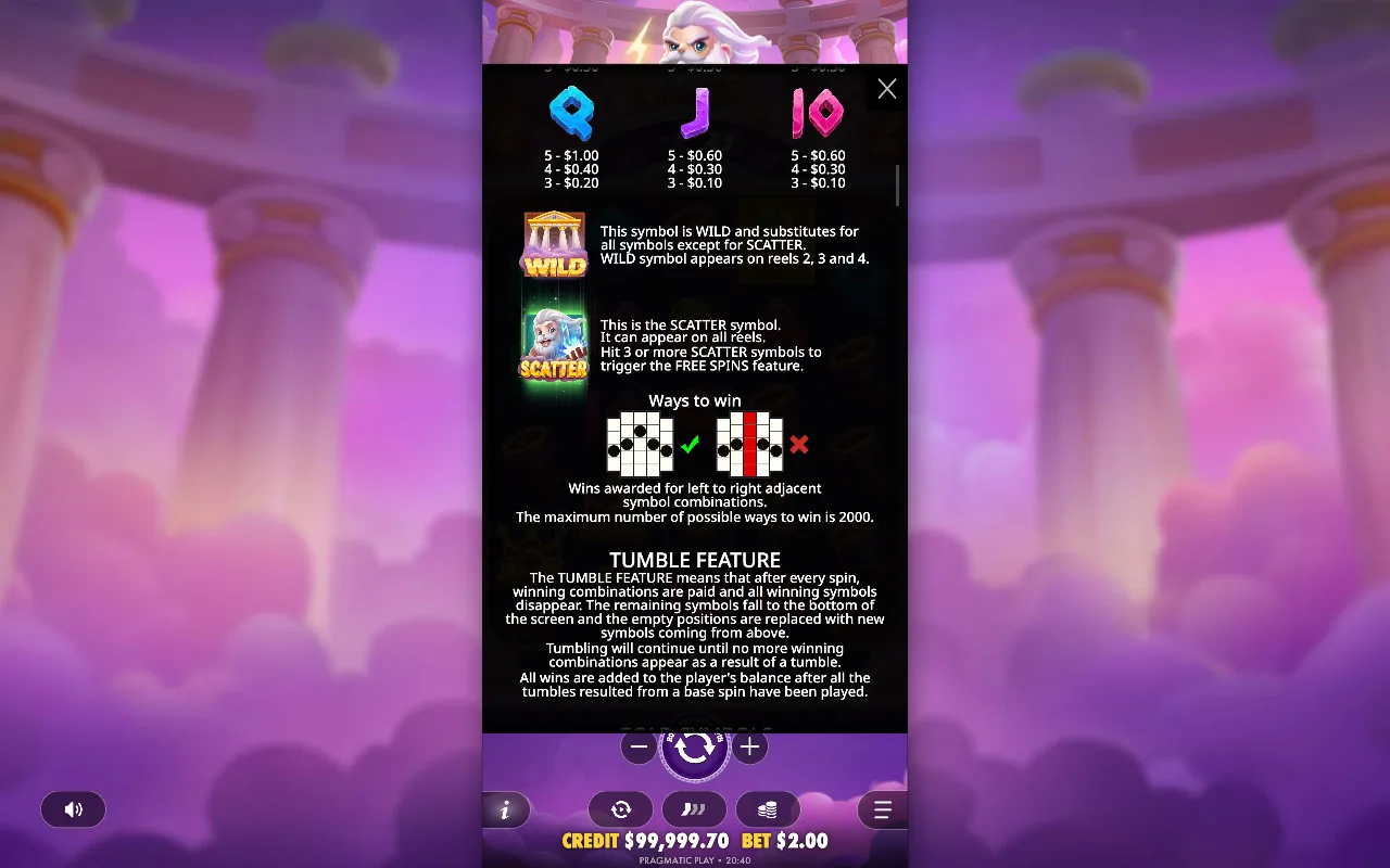 Game rules, page 4 — Olympus Wins