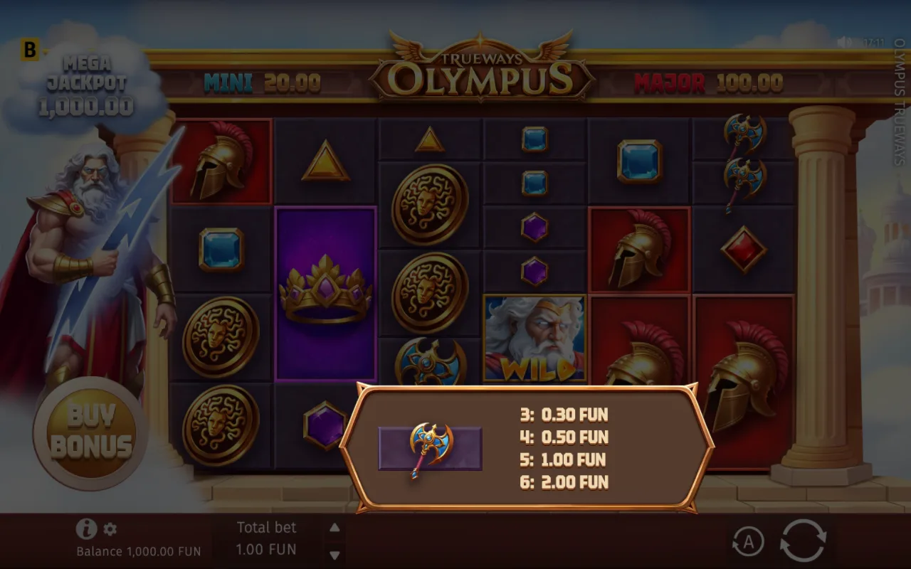 The base game — Olympus TrueWays