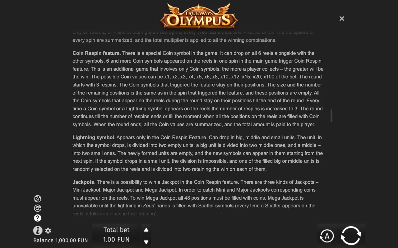 Game rules, page 8 — Olympus TrueWays