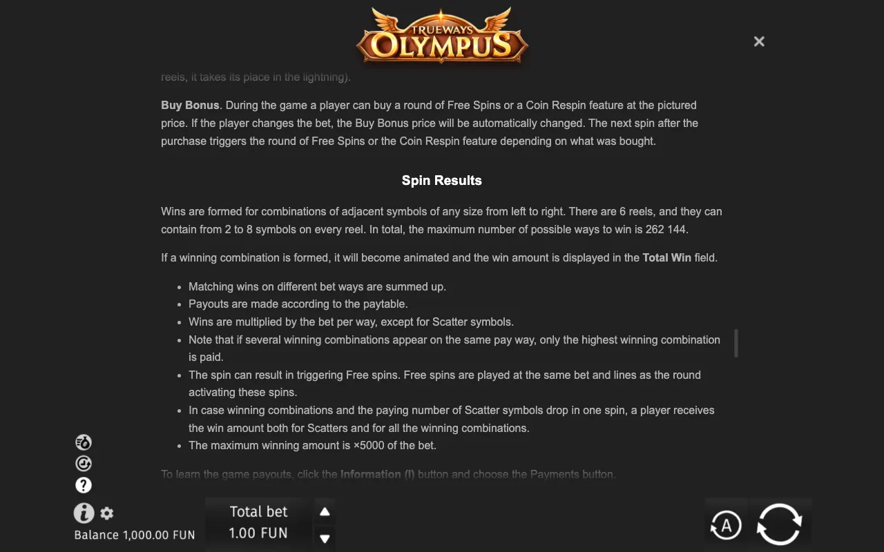 Game rules, page 9 — Olympus TrueWays