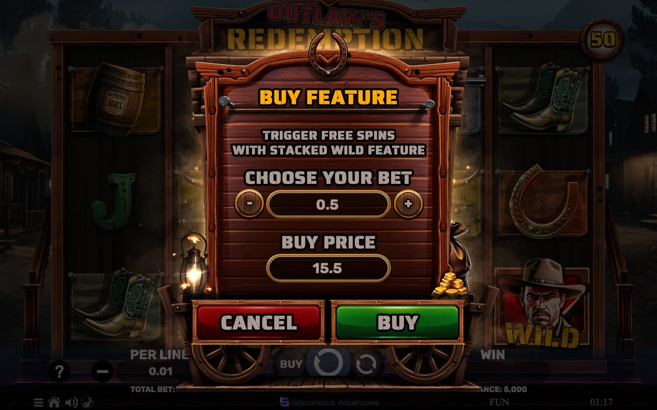 Buying the feature — Outlaws Redemption