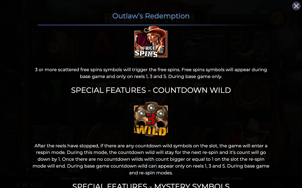 Spins — Outlaws Redemption