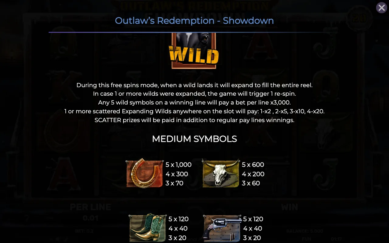 Game rules, page 4 — Outlaws Redemption Showdown