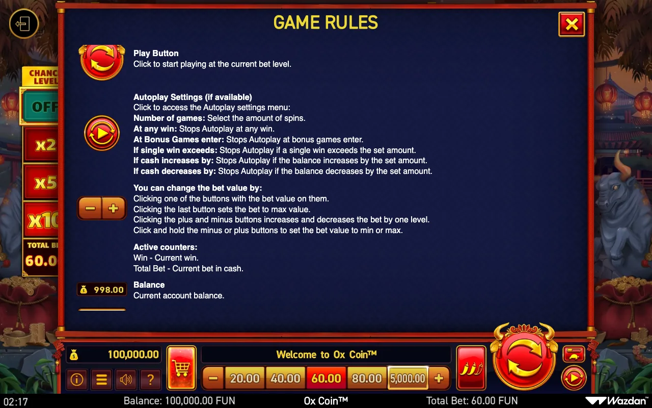 Game rules, page 13 — ox Coin
