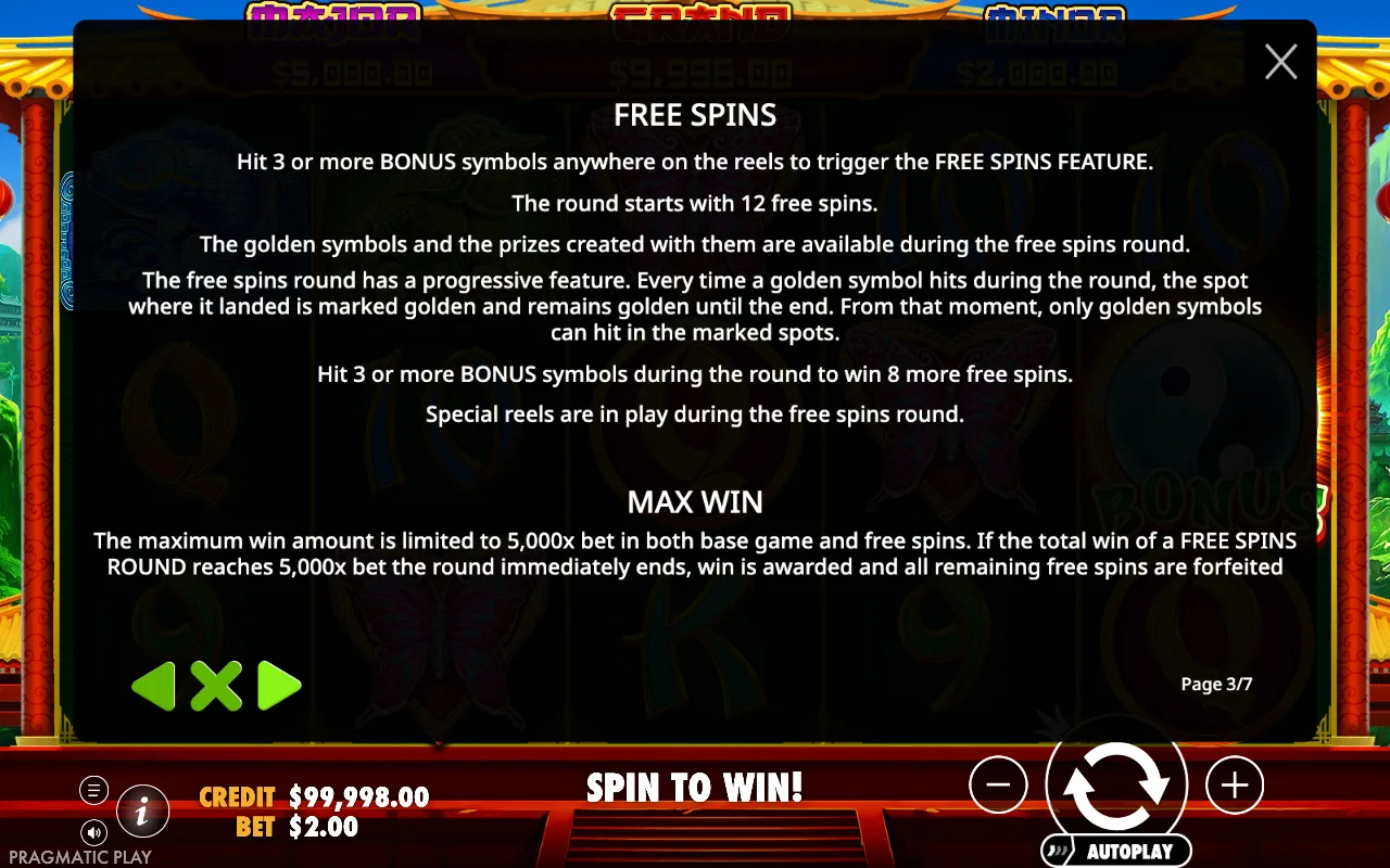 Free spins — Panda Fortune 2