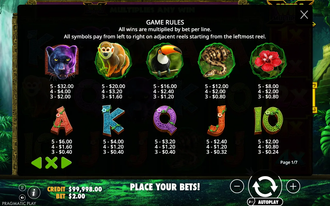 Game rules — Panther Queen
