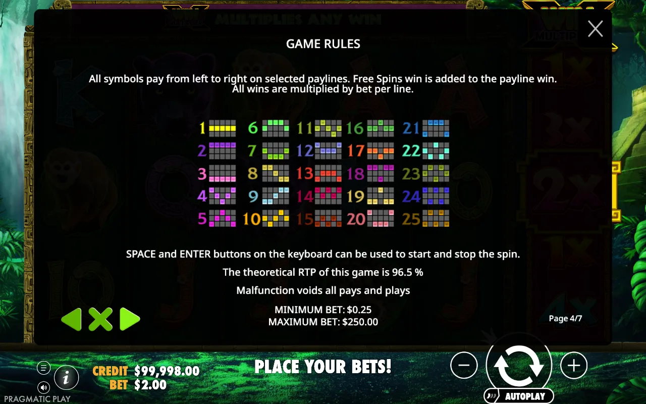 Game rules — Panther Queen
