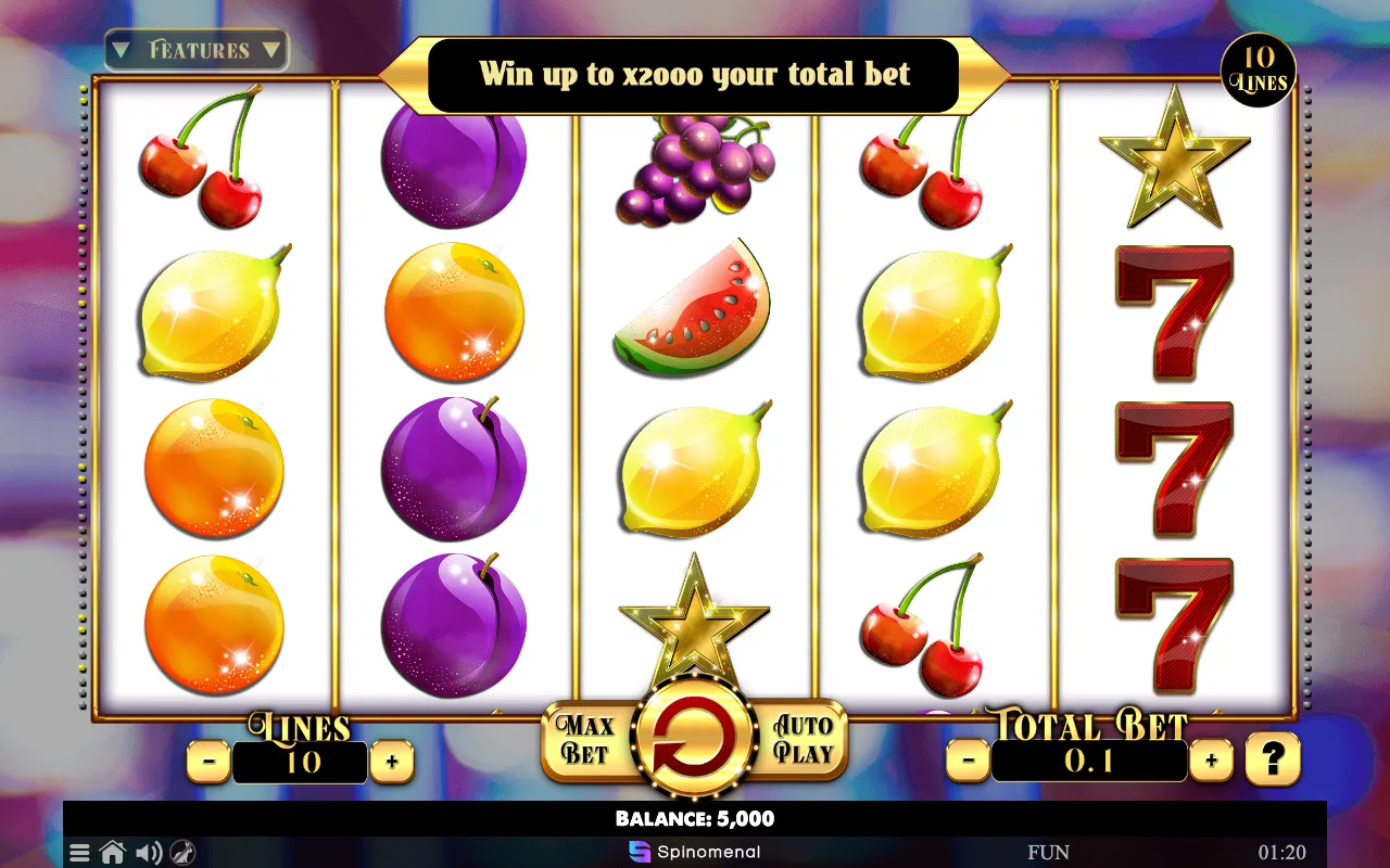 The base game — Penny Fruits Xtreme