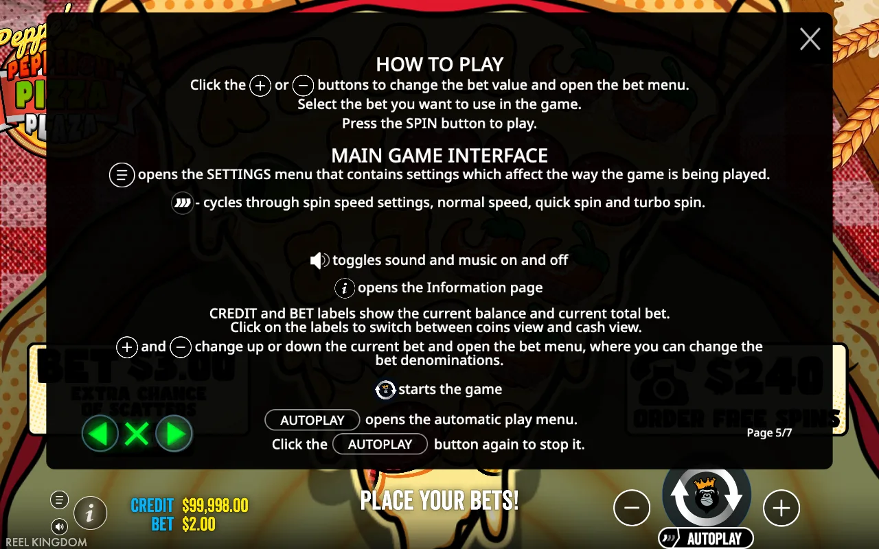 How to play — Peppe's Pepperoni Pizza Plaza