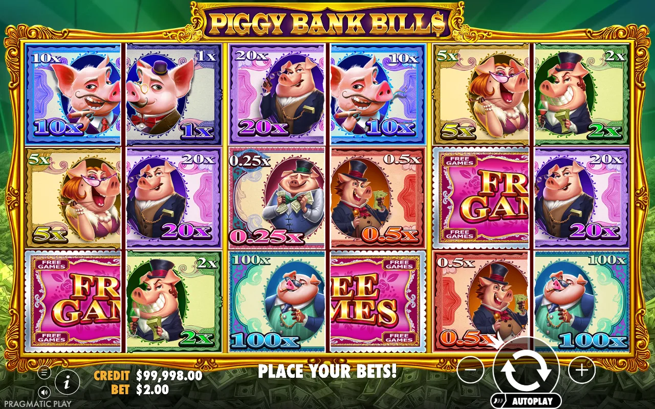 The base game — Piggy Bank Bills