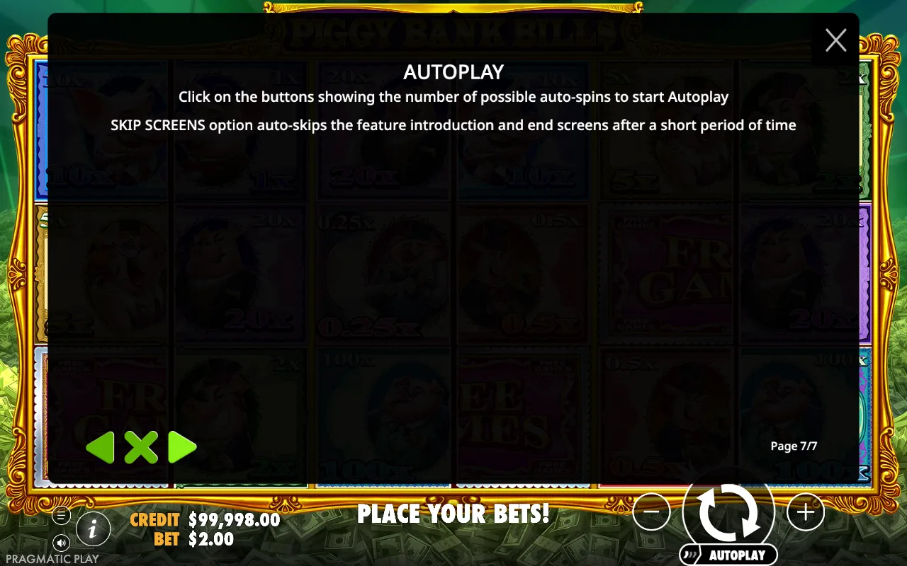 Autoplay — Piggy Bank Bills