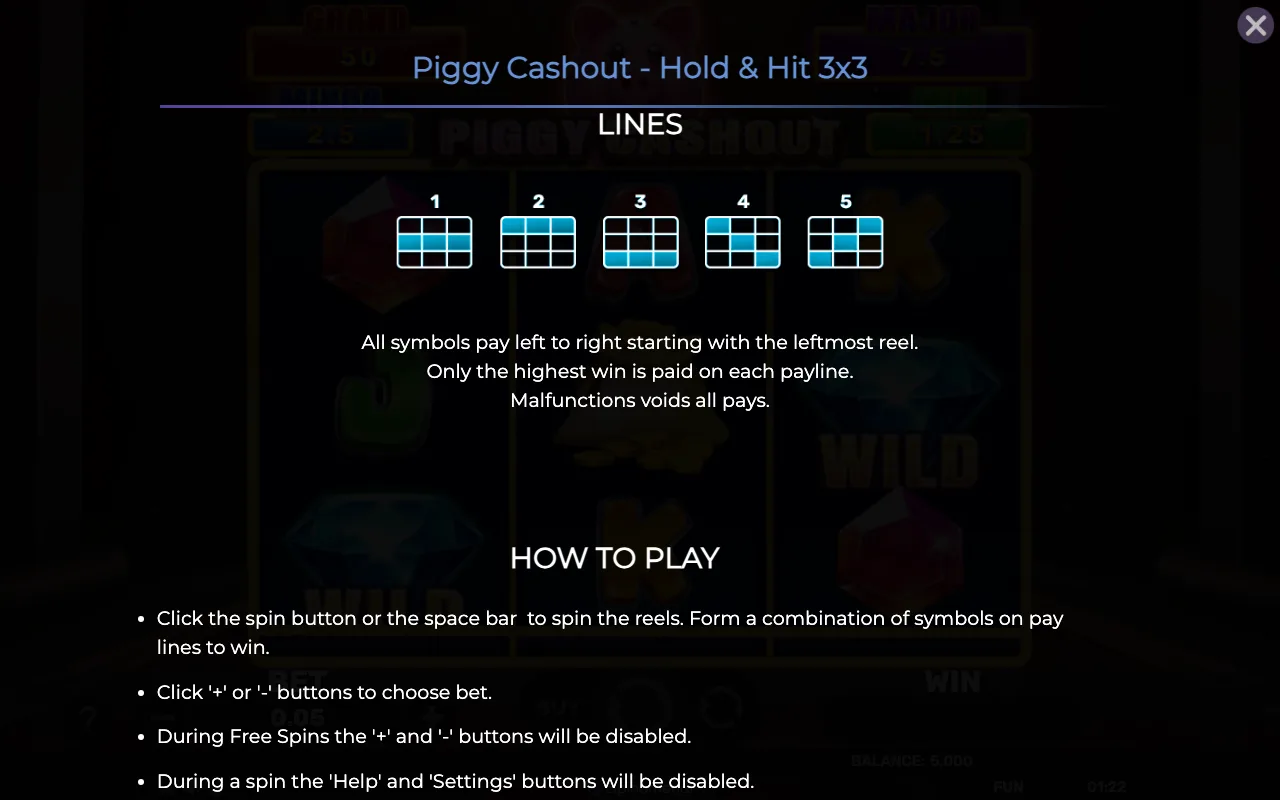 Lines — Piggy Cashout Holdhit 3x3