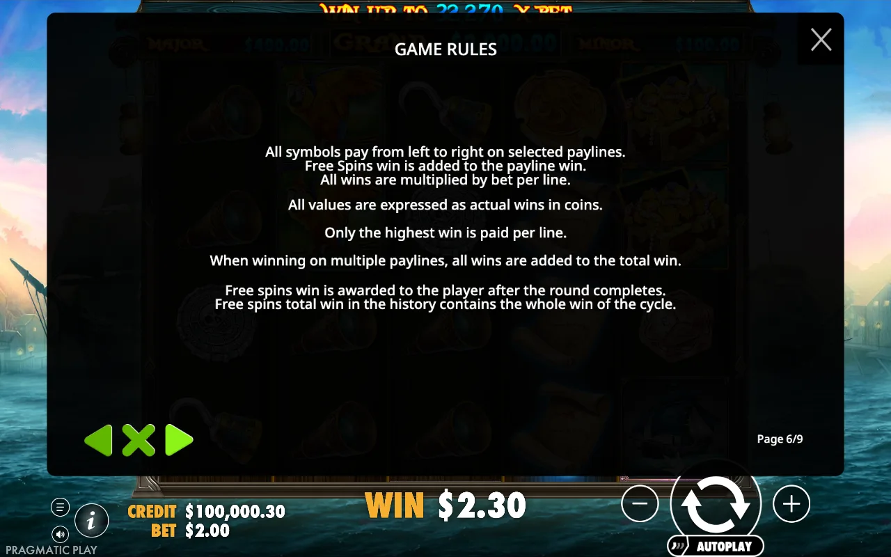 Game rules — Pirate Gold