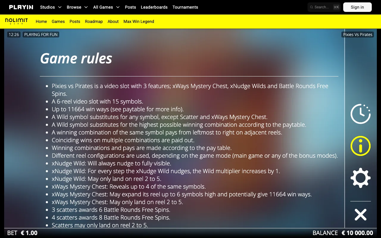 Game rules, page 1 — Pixies vs Pirates