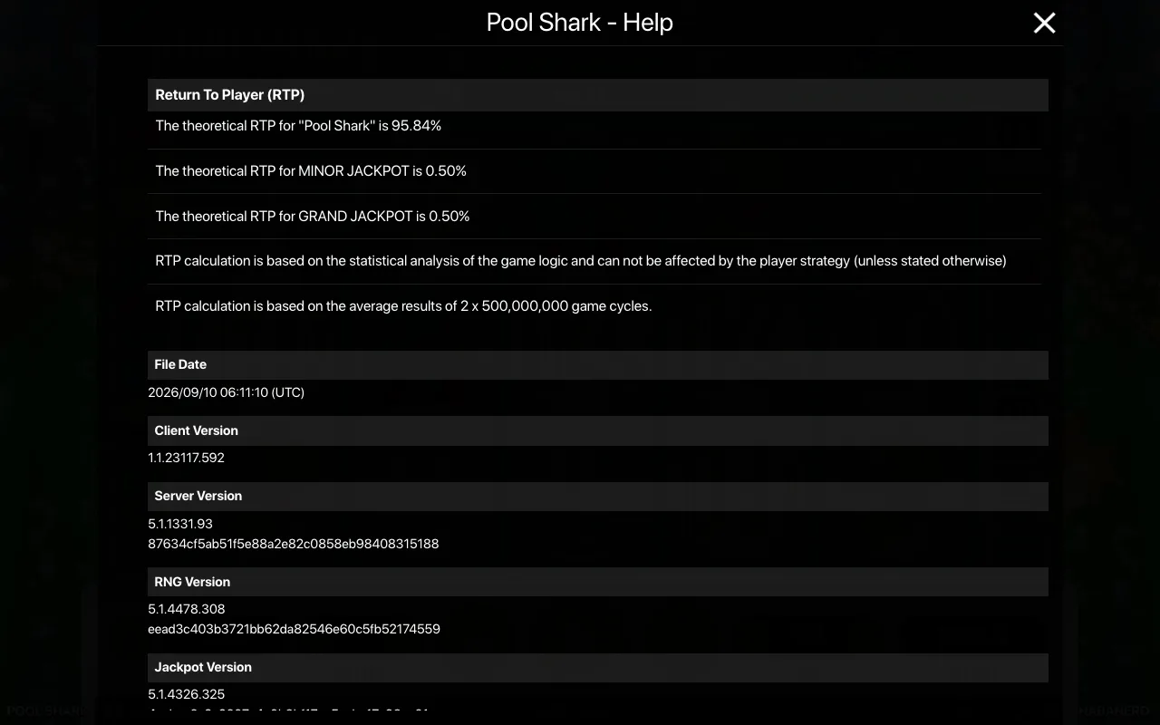 Game rules, page 2 — Pool Shark