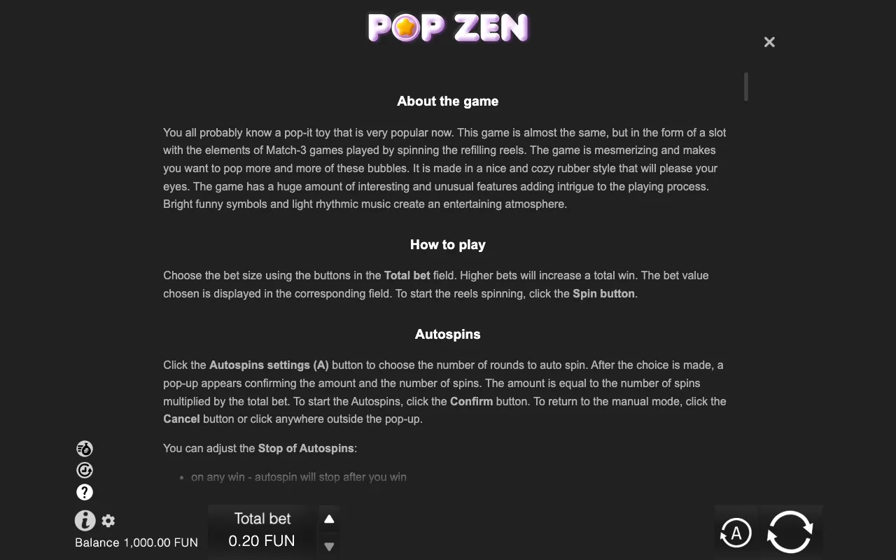 Game rules, page 6 — Pop Zen