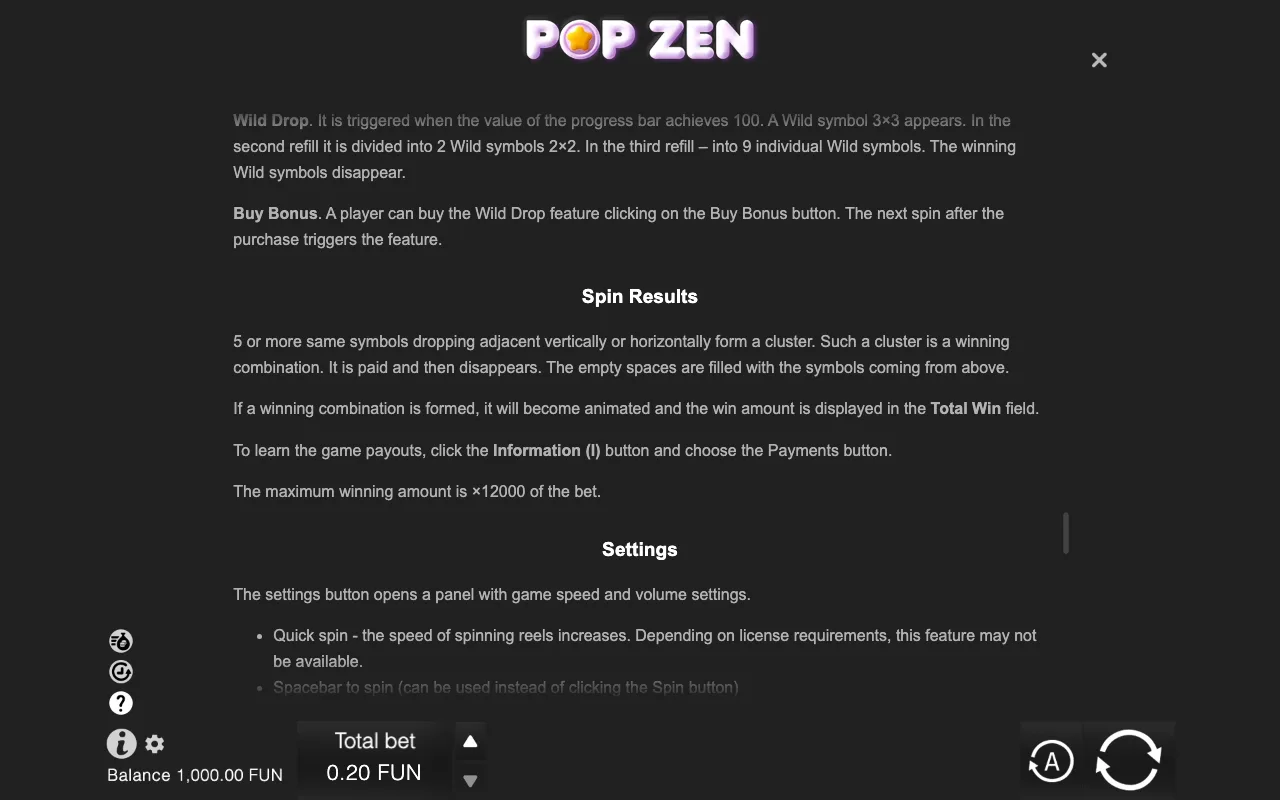 Game rules, page 9 — Pop Zen