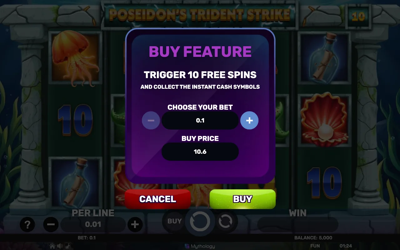Buying the feature — Poseidons Trident Strike