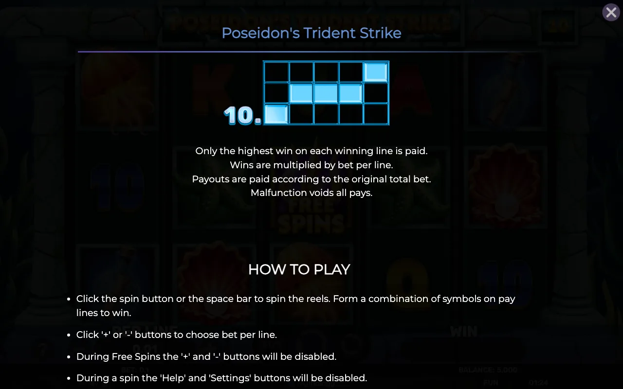 Game rules, page 6 — Poseidons Trident Strike
