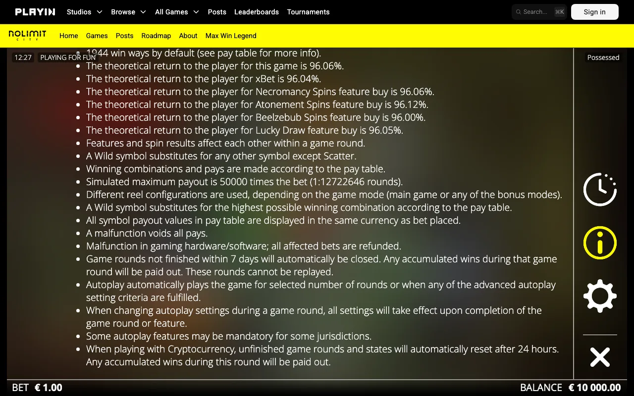 Game rules, page 3 — Possessed
