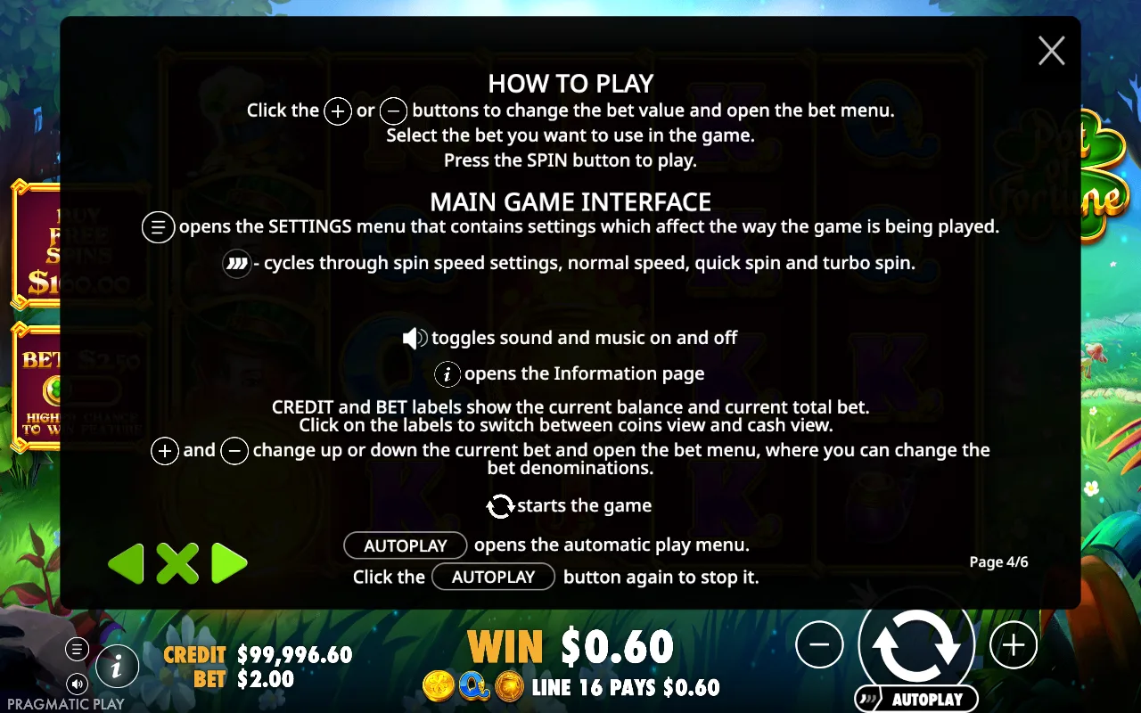 How to play — Pot of Fortune