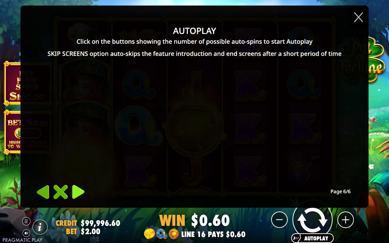 Autoplay — Pot of Fortune