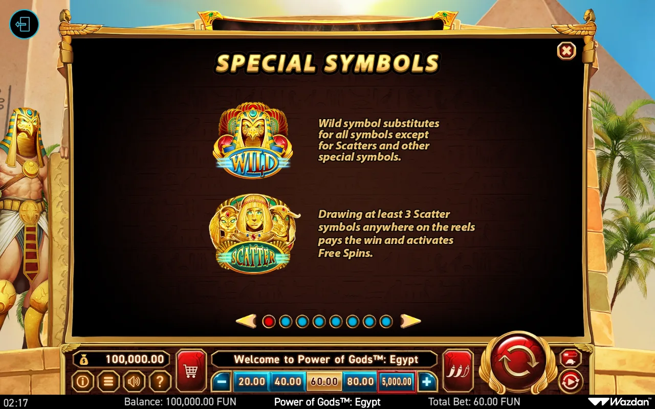 Game rules, page 1 — Power of Gods Egypt
