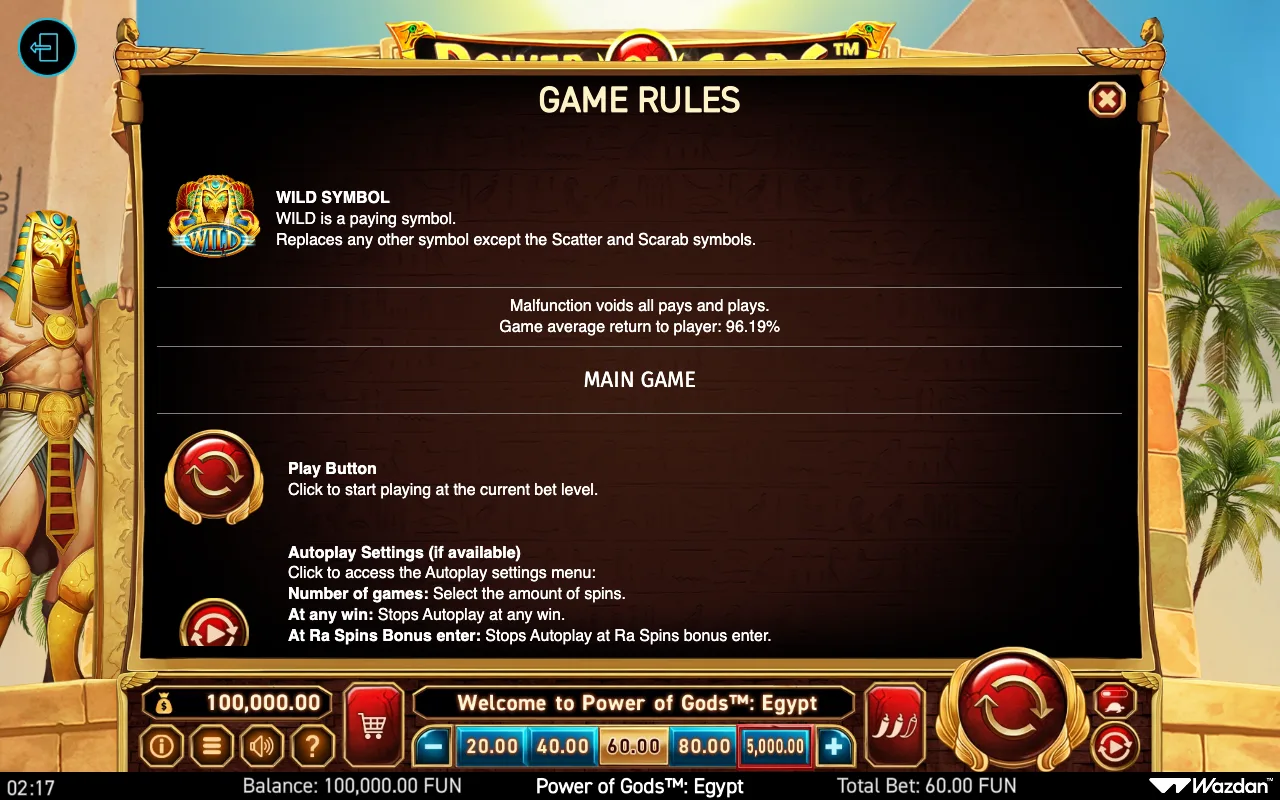 Game rules, page 11 — Power of Gods Egypt