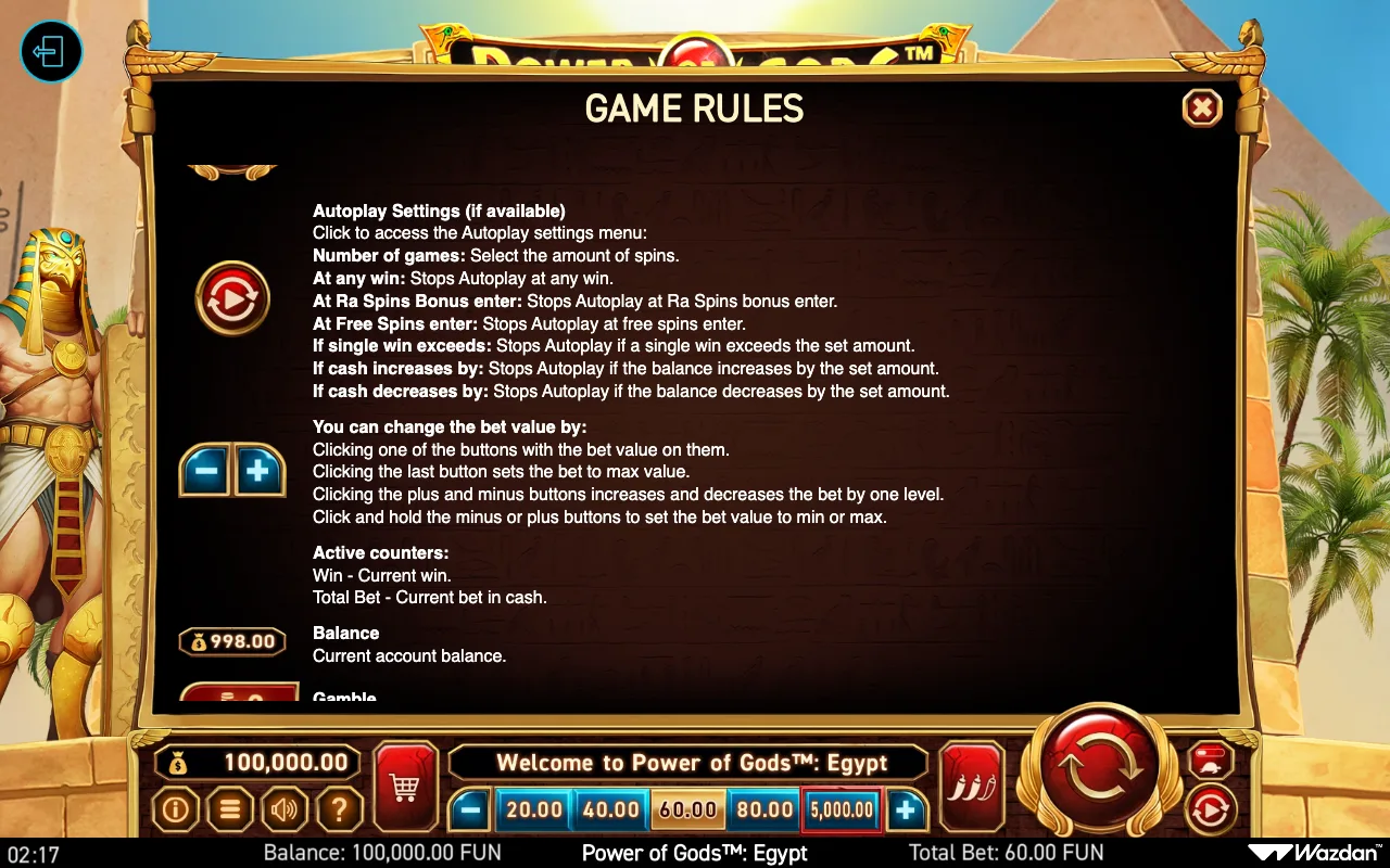 Game rules, page 12 — Power of Gods Egypt