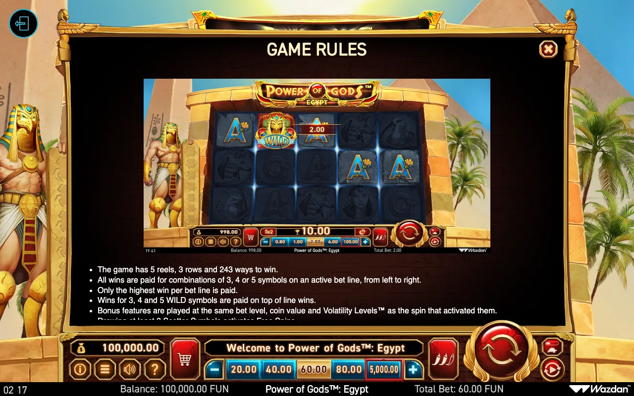 Game rules, page 9 — Power of Gods Egypt