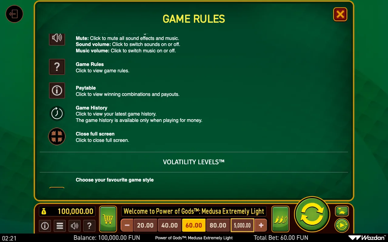 Game rules, page 13 — Power of Gods Medusa Extremely Light