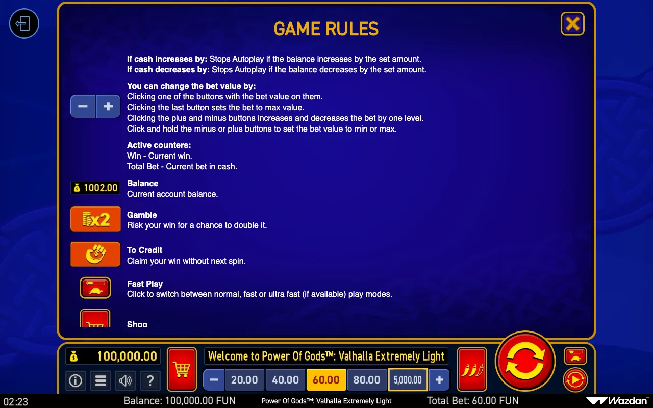 Game rules, page 11 — Power of Gods Valhalla Extremely Light