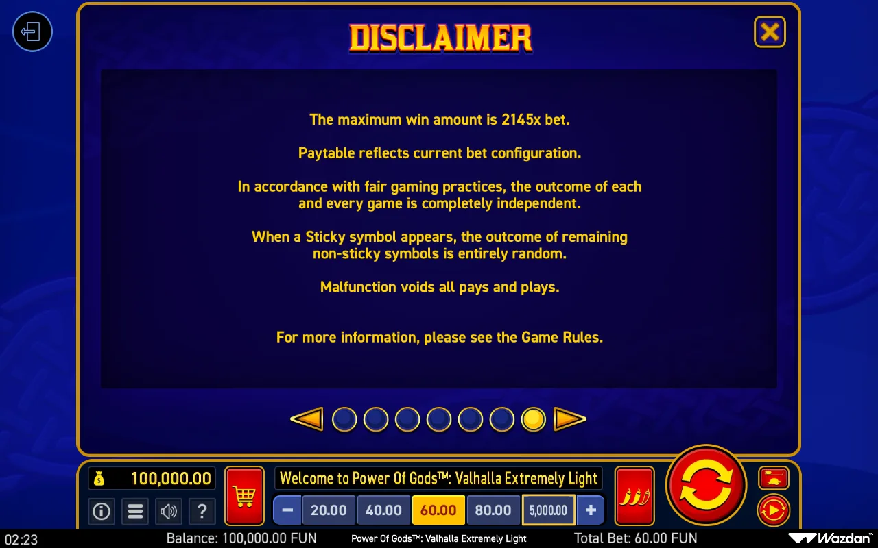 Game rules, page 7 — Power of Gods Valhalla Extremely Light