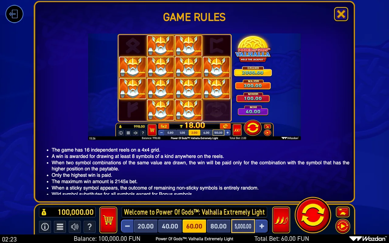 Game rules, page 8 — Power of Gods Valhalla Extremely Light