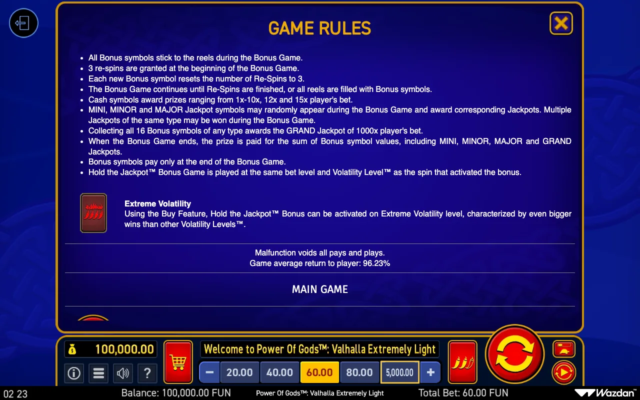 Game rules, page 9 — Power of Gods Valhalla Extremely Light