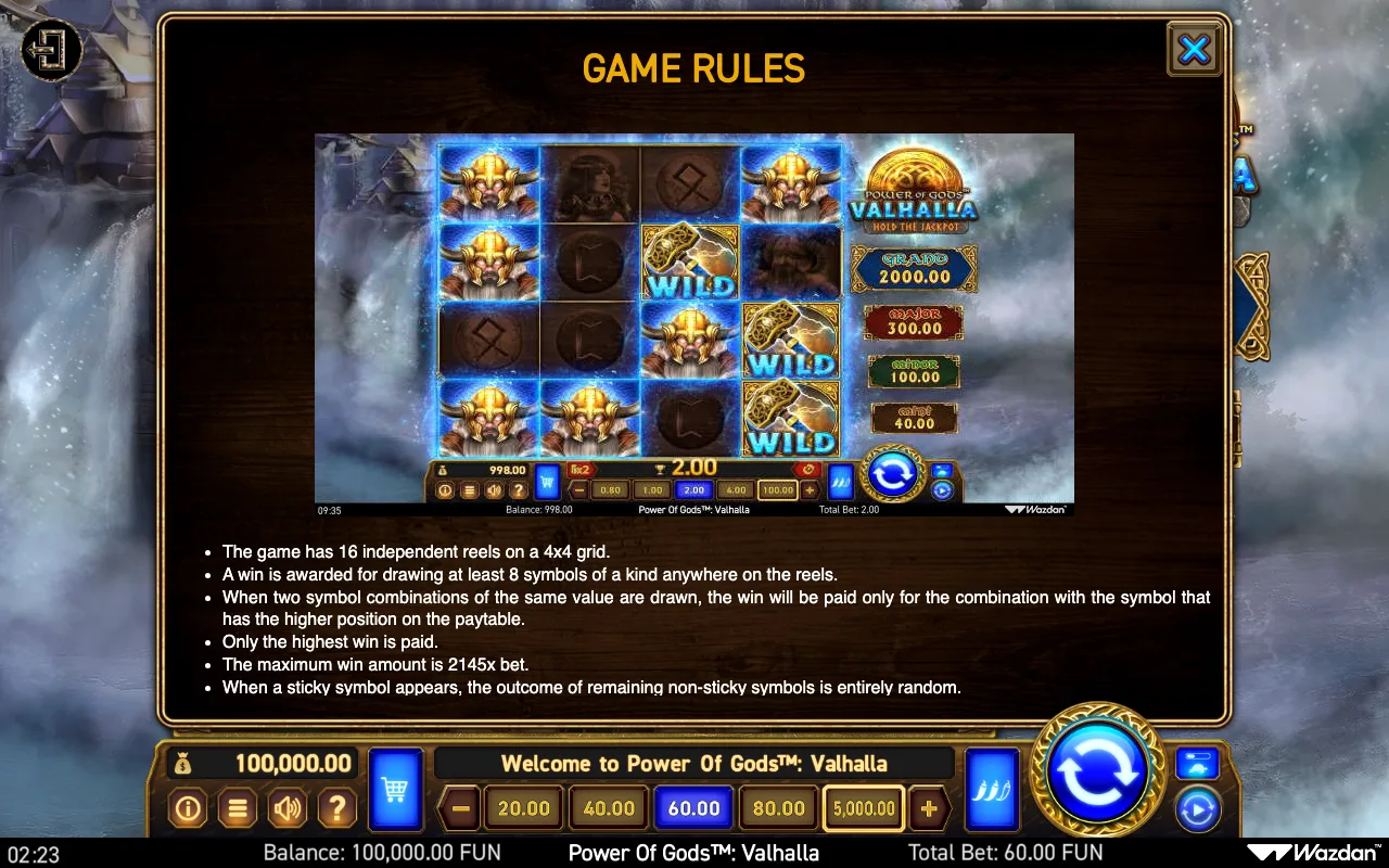 Game rules, page 1 — Power of Gods: Valhalla