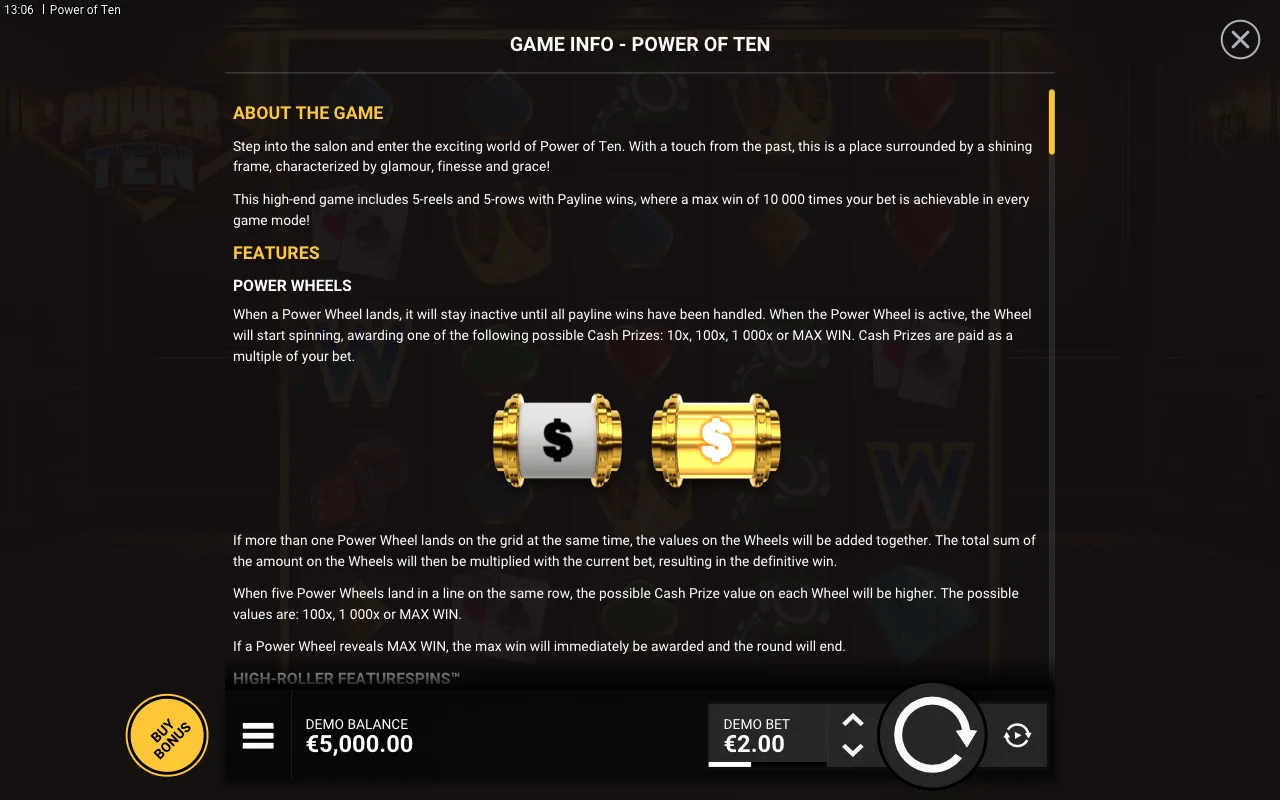 Game rules, page 1 — Power of Ten