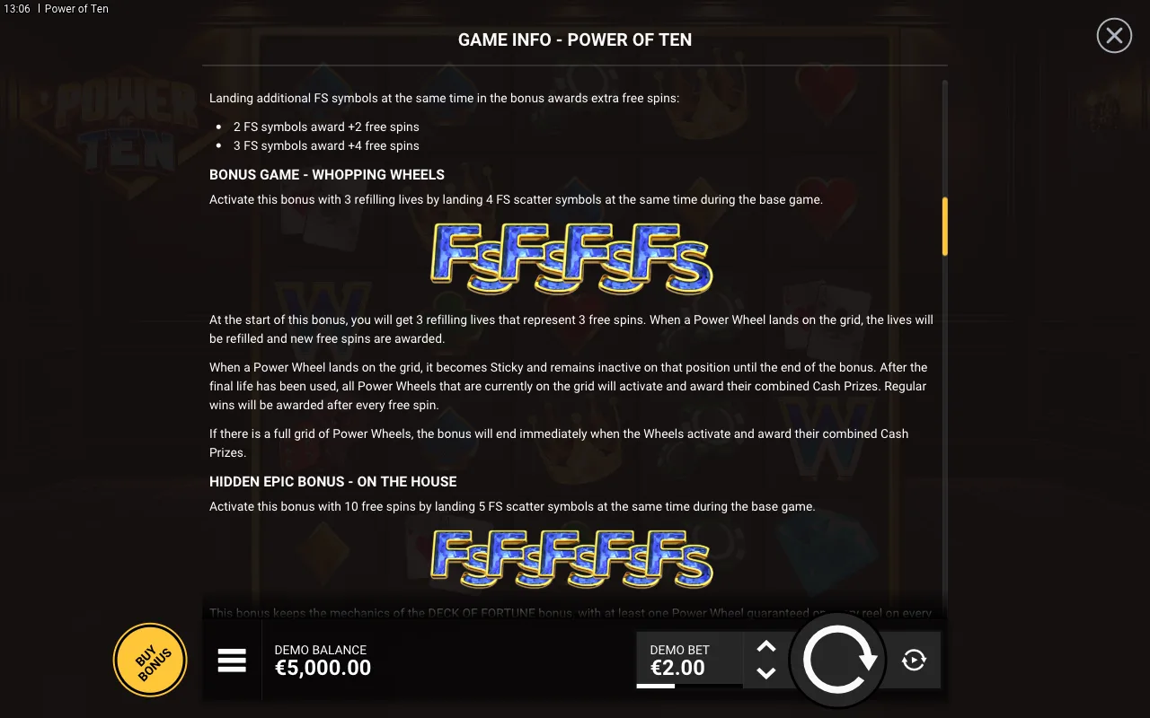 Game rules, page 3 — Power of Ten