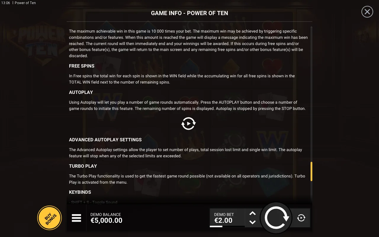 Game rules, page 8 — Power of Ten