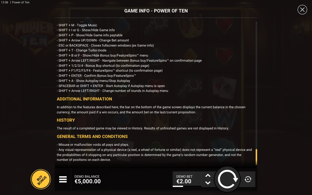 Game rules, page 9 — Power of Ten