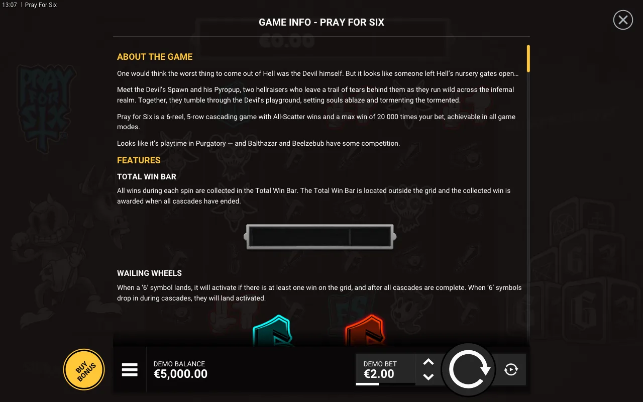 Game rules, page 1 — Pray for Six