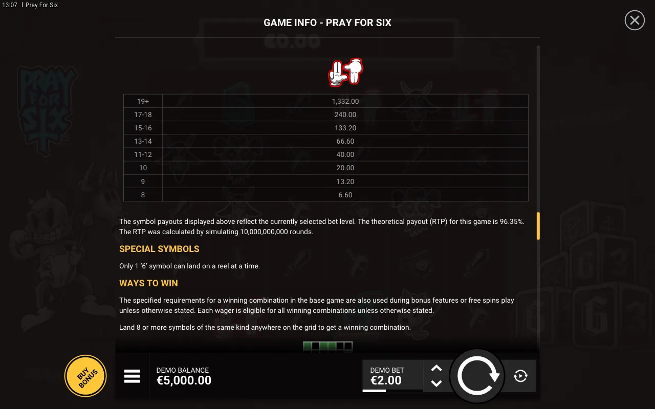 Game rules, page 7 — Pray for Six