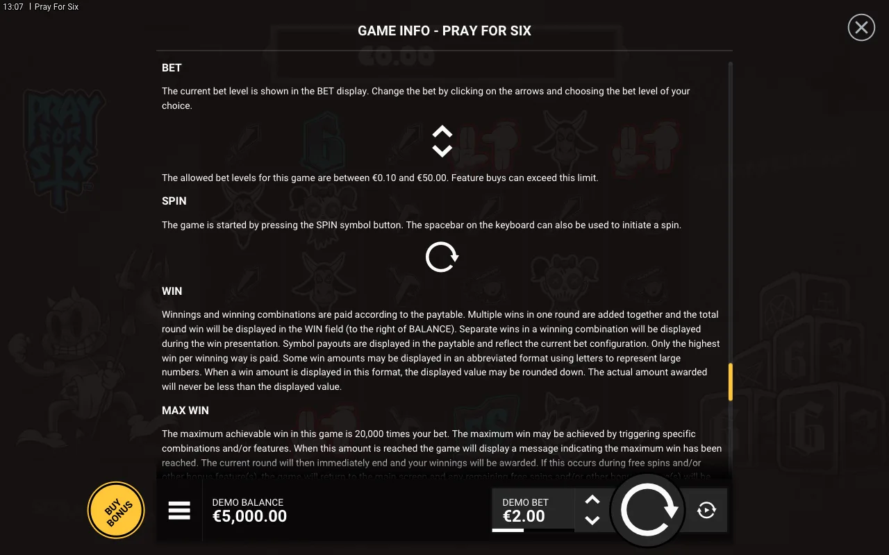 Game rules, page 9 — Pray for Six